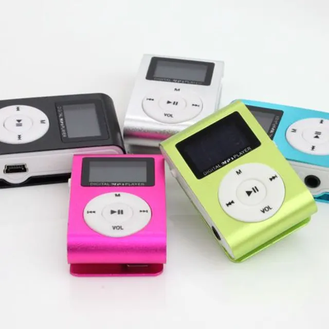 MP3 přehrávač + USB kabel - 5 barev