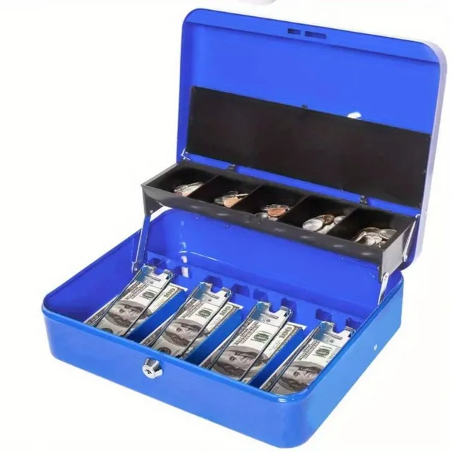 Key cash box - Metal receipt holder + portable cash box