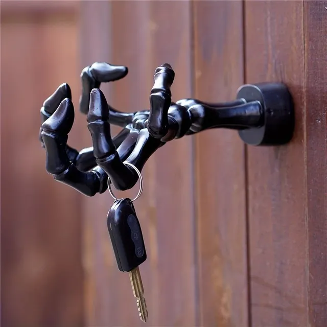 Wall hook in the shape of a gothic bony hand - Halloween decoration and bedroom