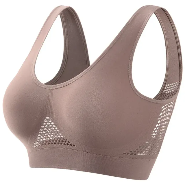 Women's breathable sports bra push-up without bones and pads