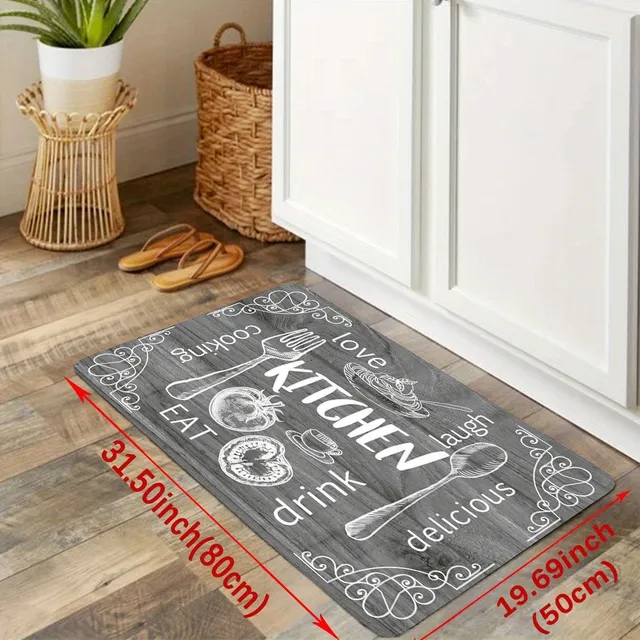 Oilproof kitchen rug