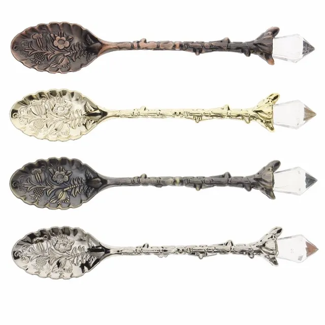 Spoon with decorative rhinestone