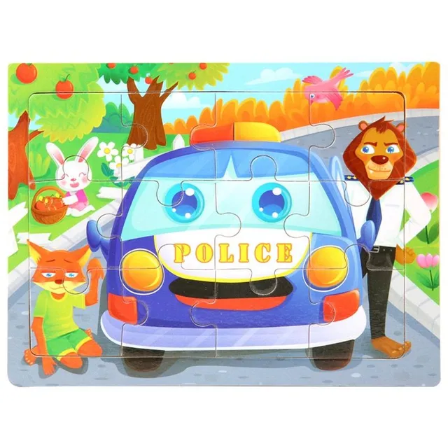 Kids cute wooden puzzle with pets 5