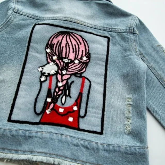 Chaqueta de mezclilla para niña