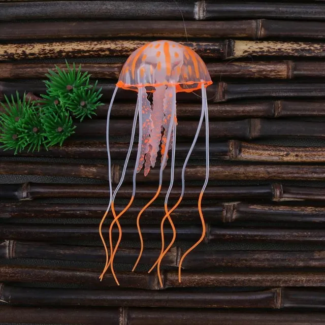 Silikonowa meduzy do akwarium oranzova