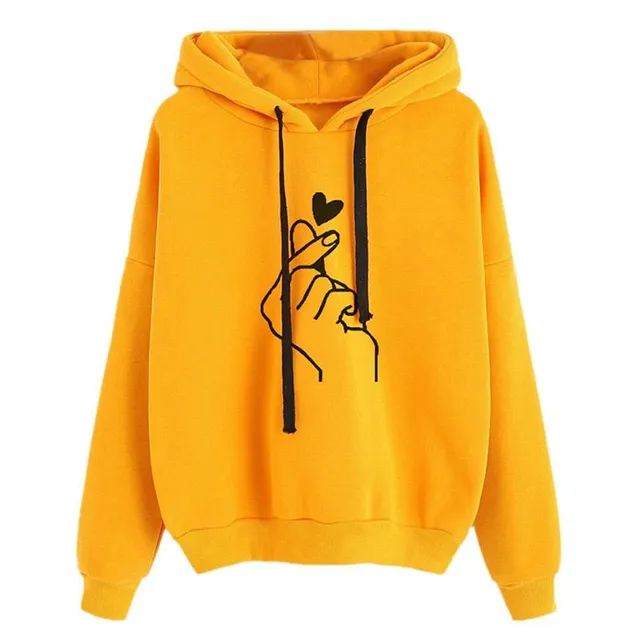 Women's hoodie Heart Finger