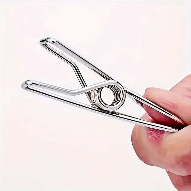 Set of 20 pcs stainless steel laundry pins, durable and universal metal clips for underwear