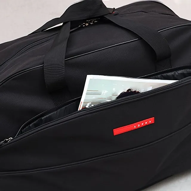 Skládací cestovní taška s vozíkem, lehká voděodolná příruční taška, jednobarevná velkokapacitní cestovní taška z oxfordu