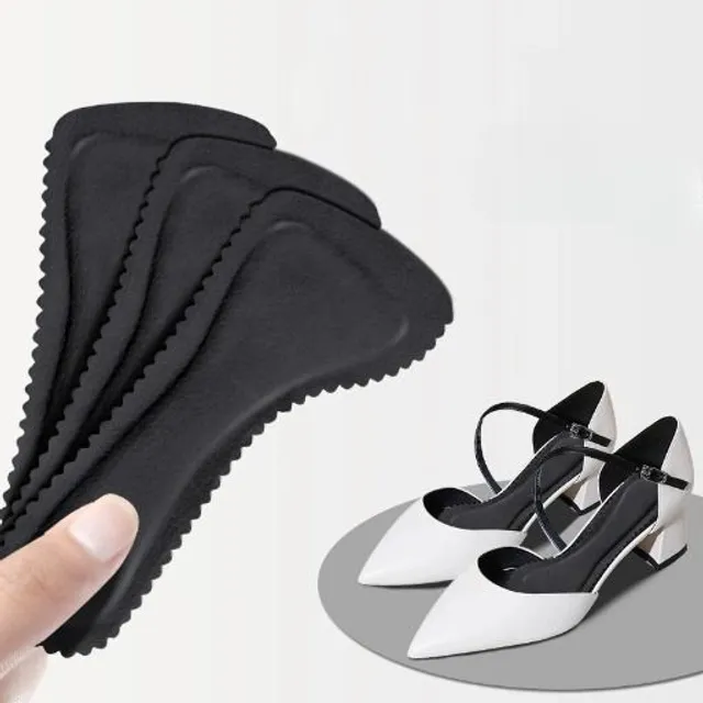Practical self-adhesive shoe insert on heel for softening shoe insoles - more variants