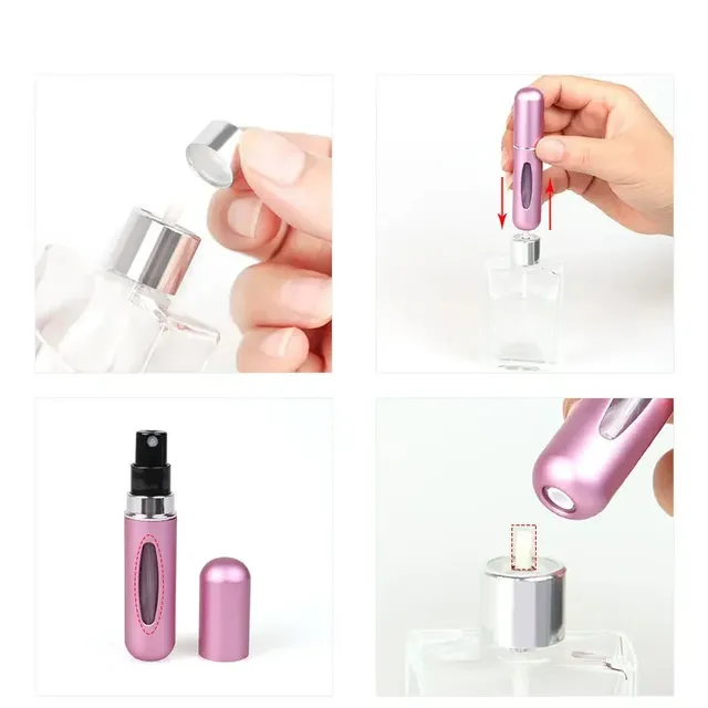 5ml portable perfume bottle with sprayer, empty cosmetic container, travel atomiser