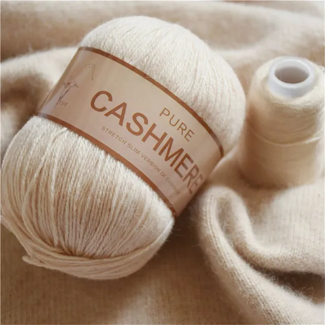 Beautiful 98% cashmere yarn for hand knitting and crochet - soft and suitable for machines - ball for scarves, sweaters and more