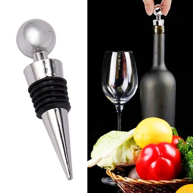 Luxury stainless steel wine stopper (Silver)