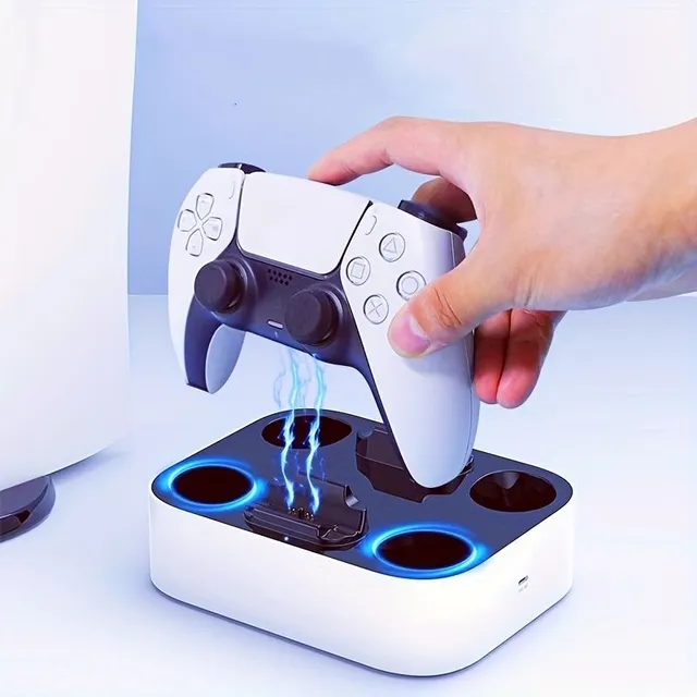 Quick Recharge No Risks: Docking Station with Security Chip for PS5 Driver