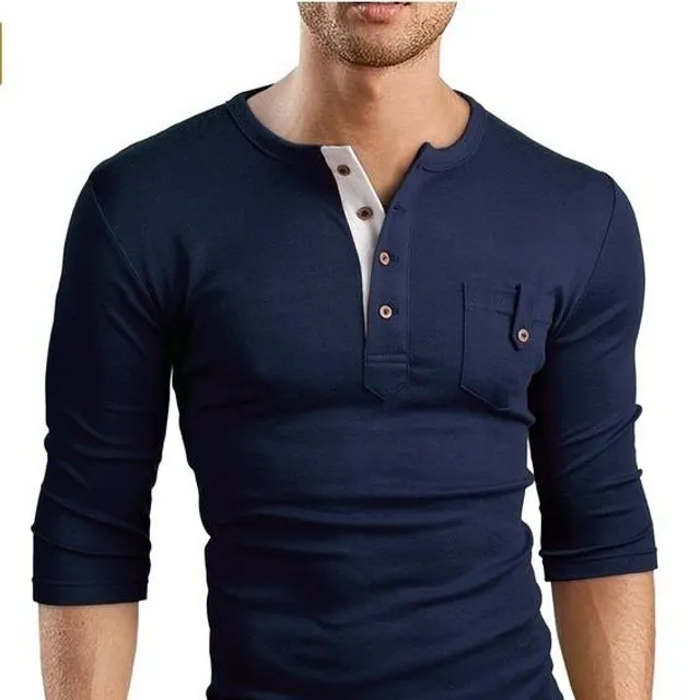 Stylish men's t-shirt with buttons Joseph