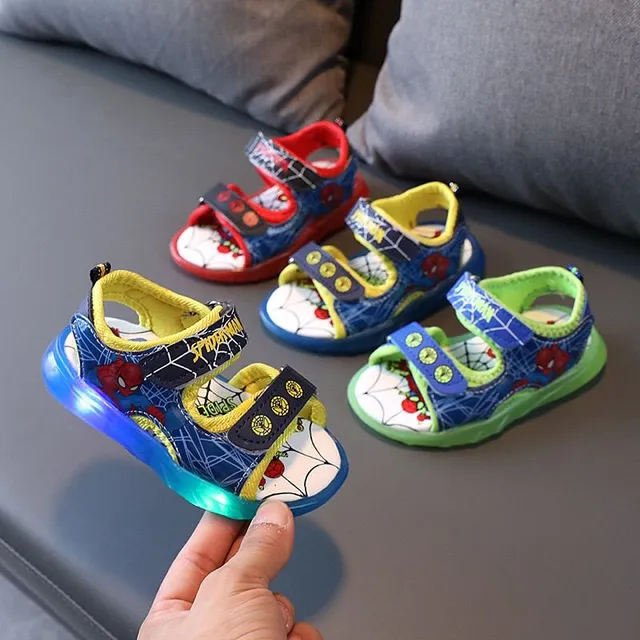 Boys' glowing sandals Spiderman