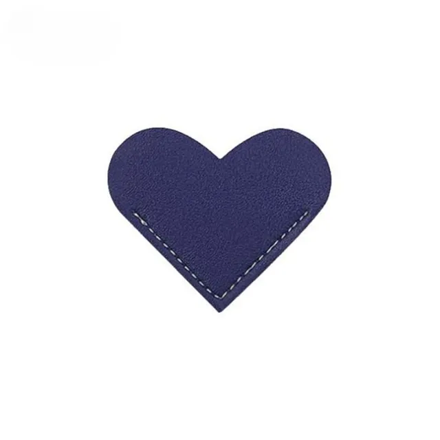 Practical hand-stitched leather bookmark in heart design - more colours Ibrahim