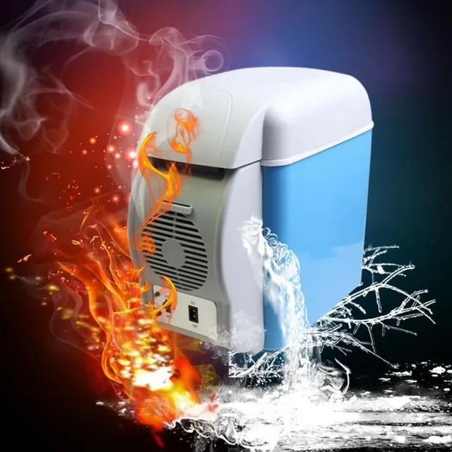 7,5 l prenosná elektrická chladnička do auta s dvojitým použitím na teplú alebo studenú vodu, pre domácnosť a vonkajšie použitie