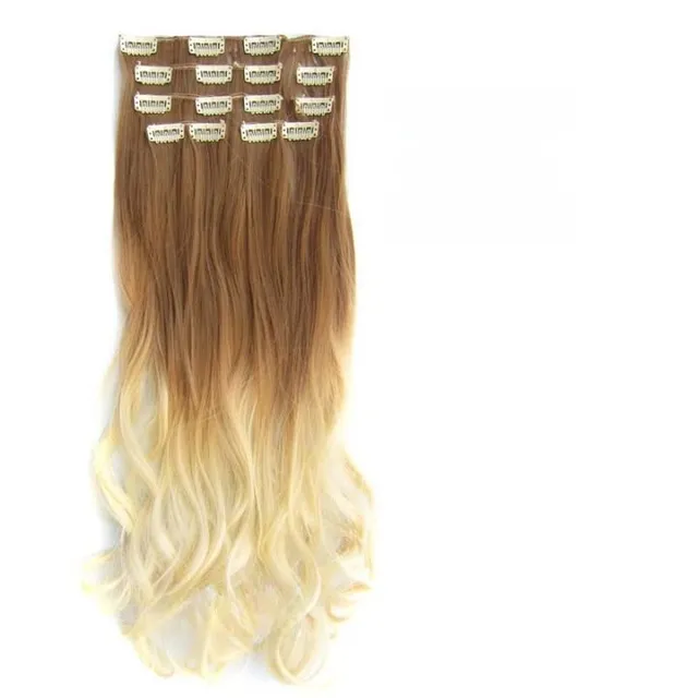 Clip in set STANDARD wavy - shade ombré