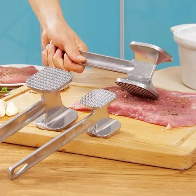 1 Hammer for meat with two sides for tearing of stainless steel