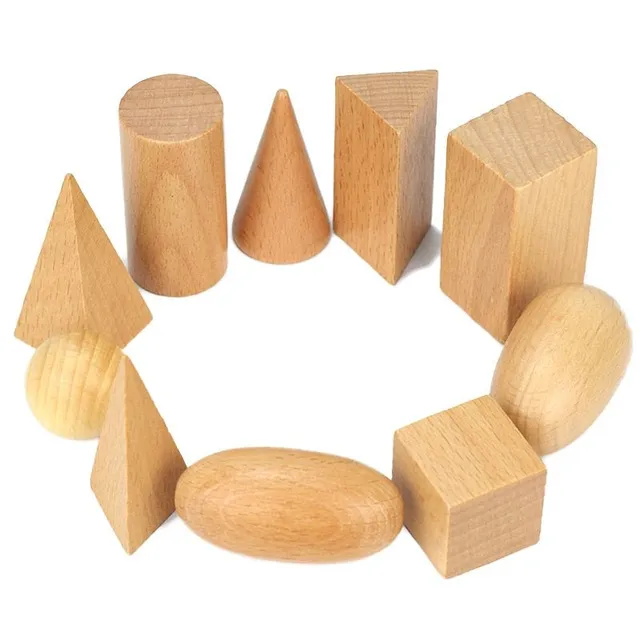 Drewniane geometryczne ciała