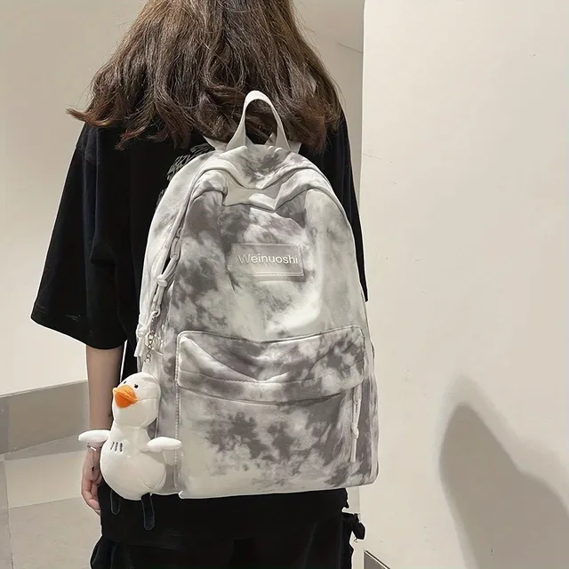 Sac à dos de voyage pour femme avec grande capacité et motif tie-dye