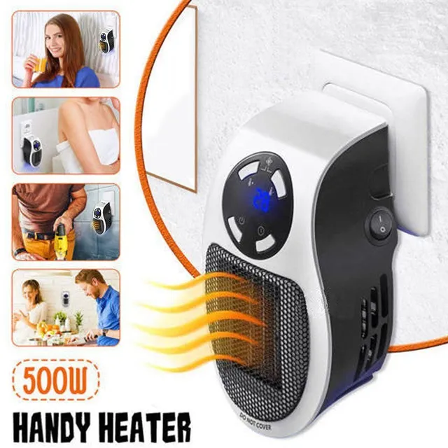 500W prenosný mini elektrický ohrievač ventilátor stolný domácnosť nástenný Handy Heater Stove Radiator Warmer Machine pre zimu