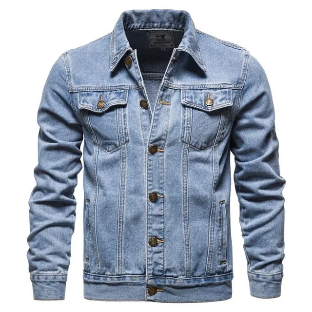 Stylish men's denim jacket BLUE