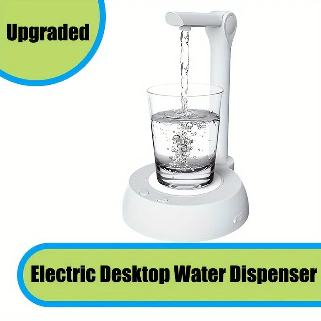 1ks, dávkovač stolovej fľaše na vodu, prenosné elektrické čerpadlo na 5 galón a univerzálne fľaše, automatický dávkovač pitnej vody s USB nabíjacím zariadením pre domácnosť, kanceláriu, vonkajšie