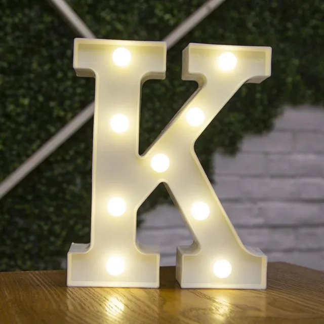 LED štýlová lampička v tvare písmena a číslic