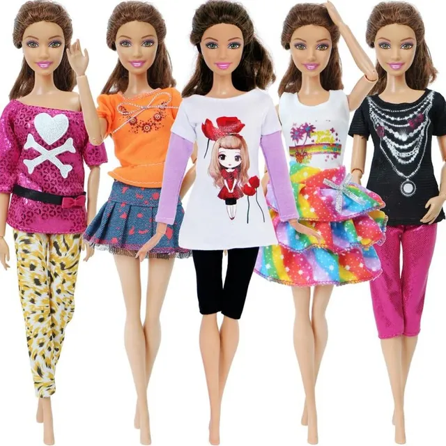 Set of clothes for Barbie doll - 5 pcs