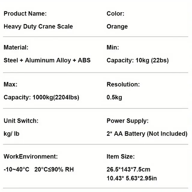 Digital Crane Scale - scară industrială portabilă convenabilă