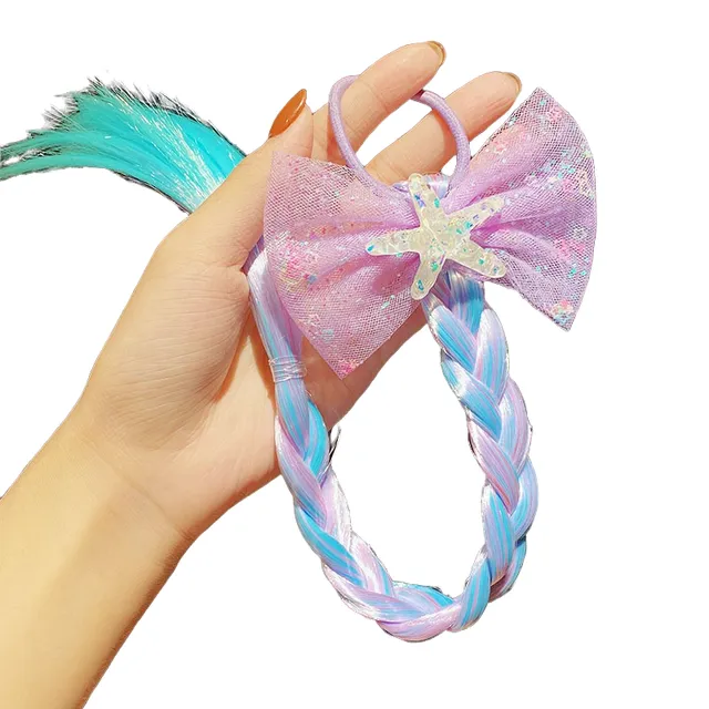 Hair rubber with hair extensions for children