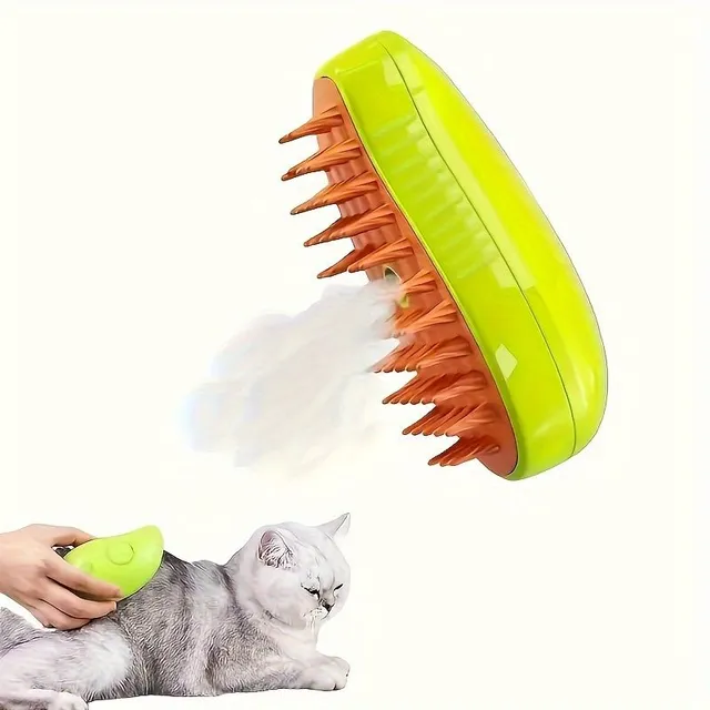 Multifunction cat brush - hair removal, massage, steam cleaning