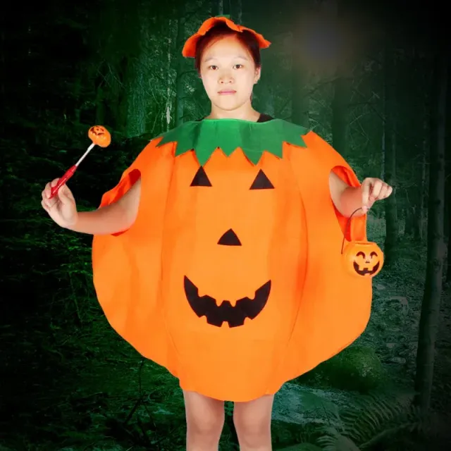 Costume d'Halloween en forme de citrouille pour enfants et adultes