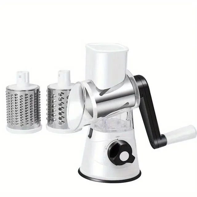 Universal Kitchen Strouhadlo and Chopper - Fast and Easy Preparation Fruit, Vegetables, Cheeses and Walnuts with Interchangeable Knives