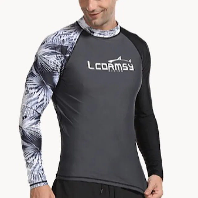 Pánské plavecké tričko s dlouhým rukávem na surfování