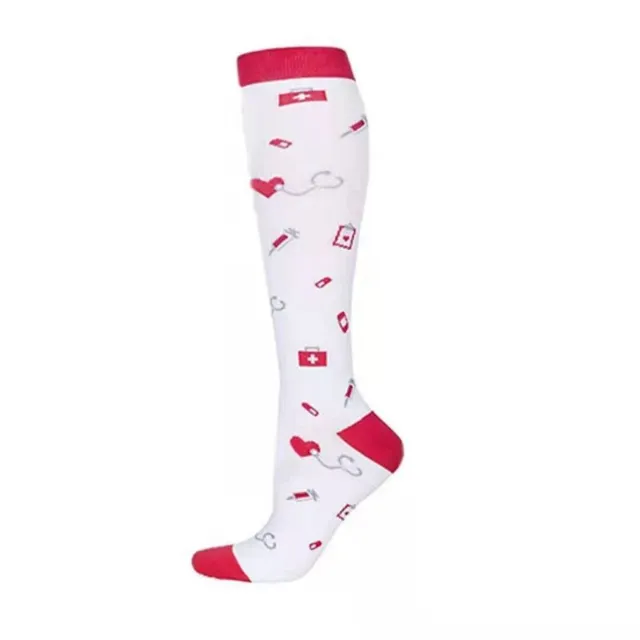 Compression high socks with various motifs