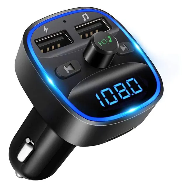 Transmițător FM Bluetooth cu LED-uri pentru mașină cu intrare USB