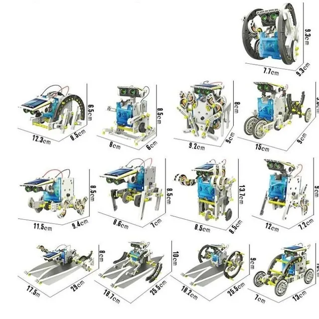 Set de roboți pe energie solară - 13 în 1