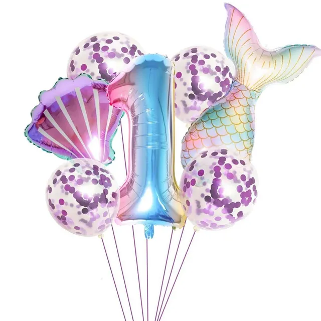 Numere gonflabile pentru petrecerea de ziua copiilor în stil sirena