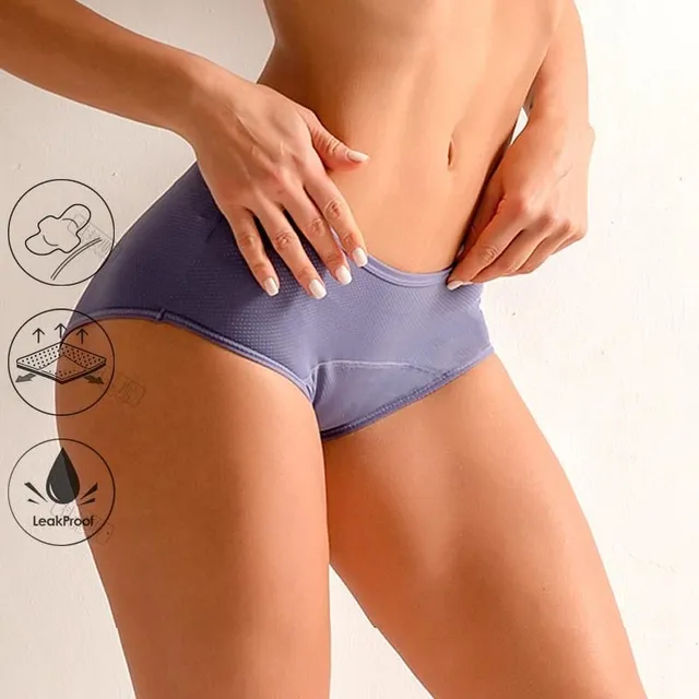 Set of menstrual panties with high waist 3pcs - more colors