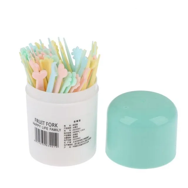 Lovell coloured plastic decorative toothpicks