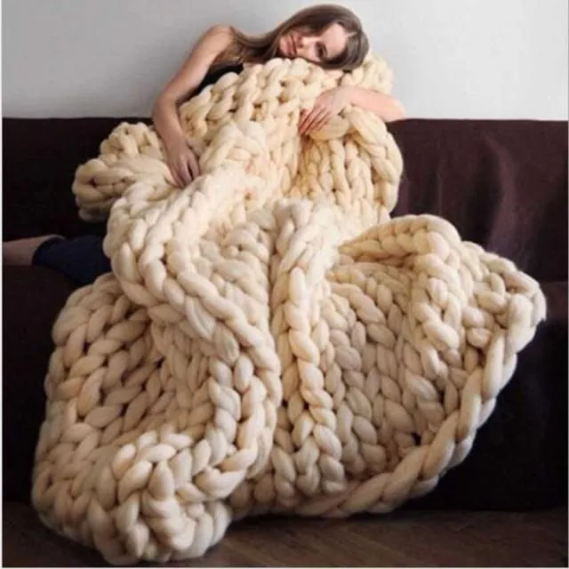 Hrubá pletená deka