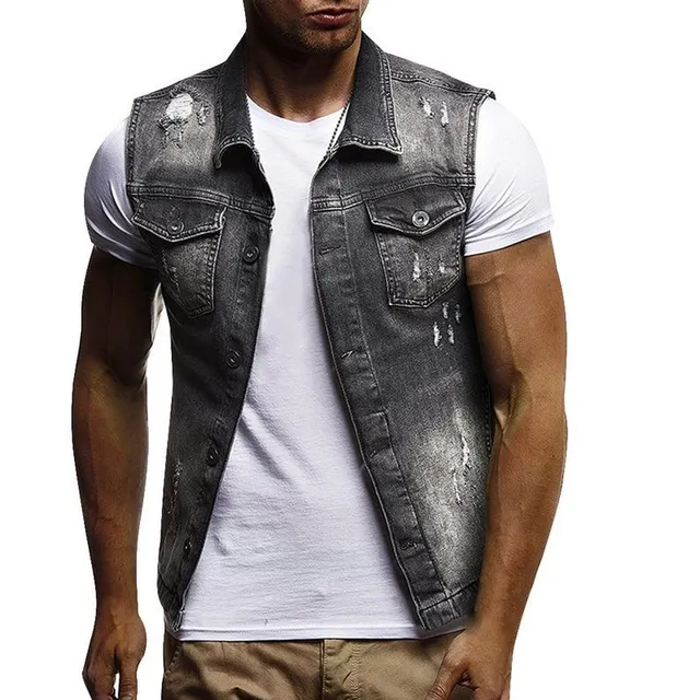 Gilet en jean pour homme Rock