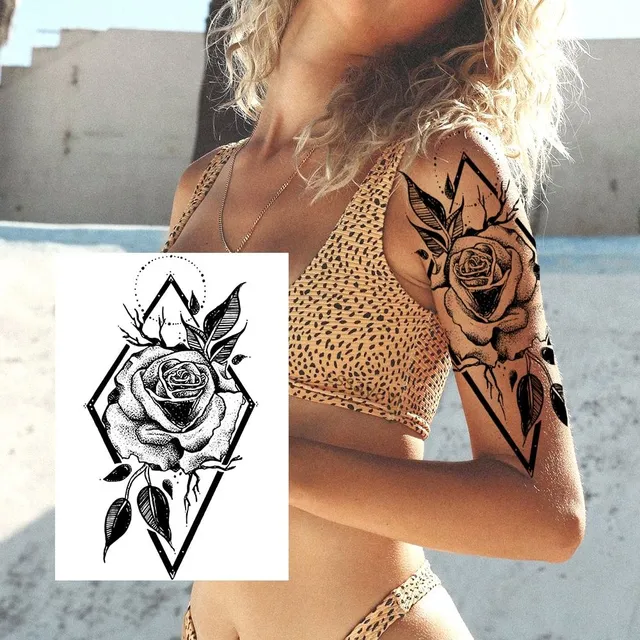 Dámske sexy falošné tetovanie na telo 12