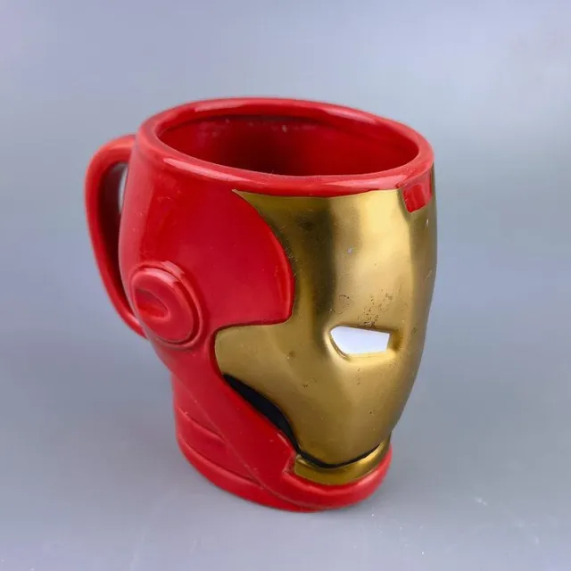 Cup in the shape of a comic book superhero