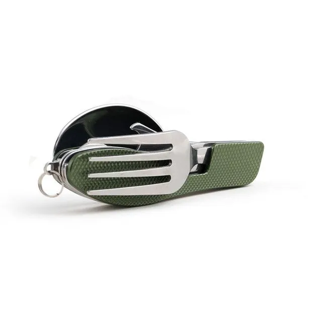 Universal 4-in-1 camping cutlery - various colours