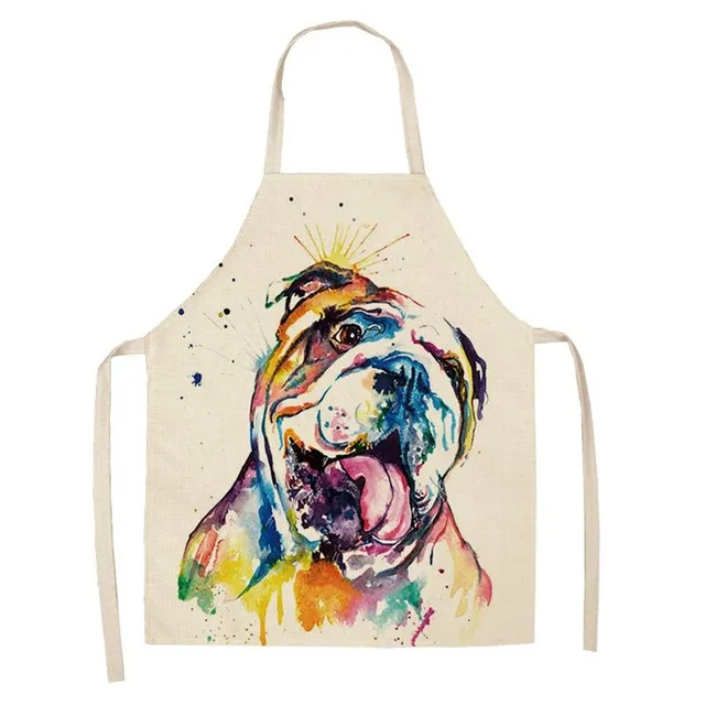 Kitchen apron with dog pattern