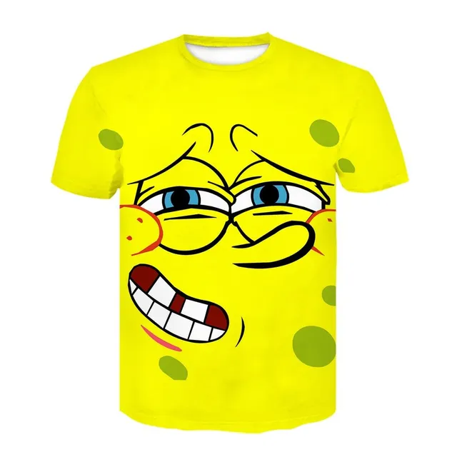 Tricou de vară unisex cu imprimeu 3D amuzant SpongeBoba