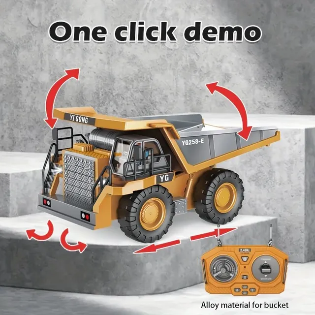 Dump truck: Realistic simulation, robust toy, garden entertainment